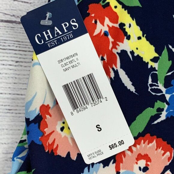 Chaps sz S Skirt Elastic Waist Floral Print Knee Length New NWT - Picture 6 of 8